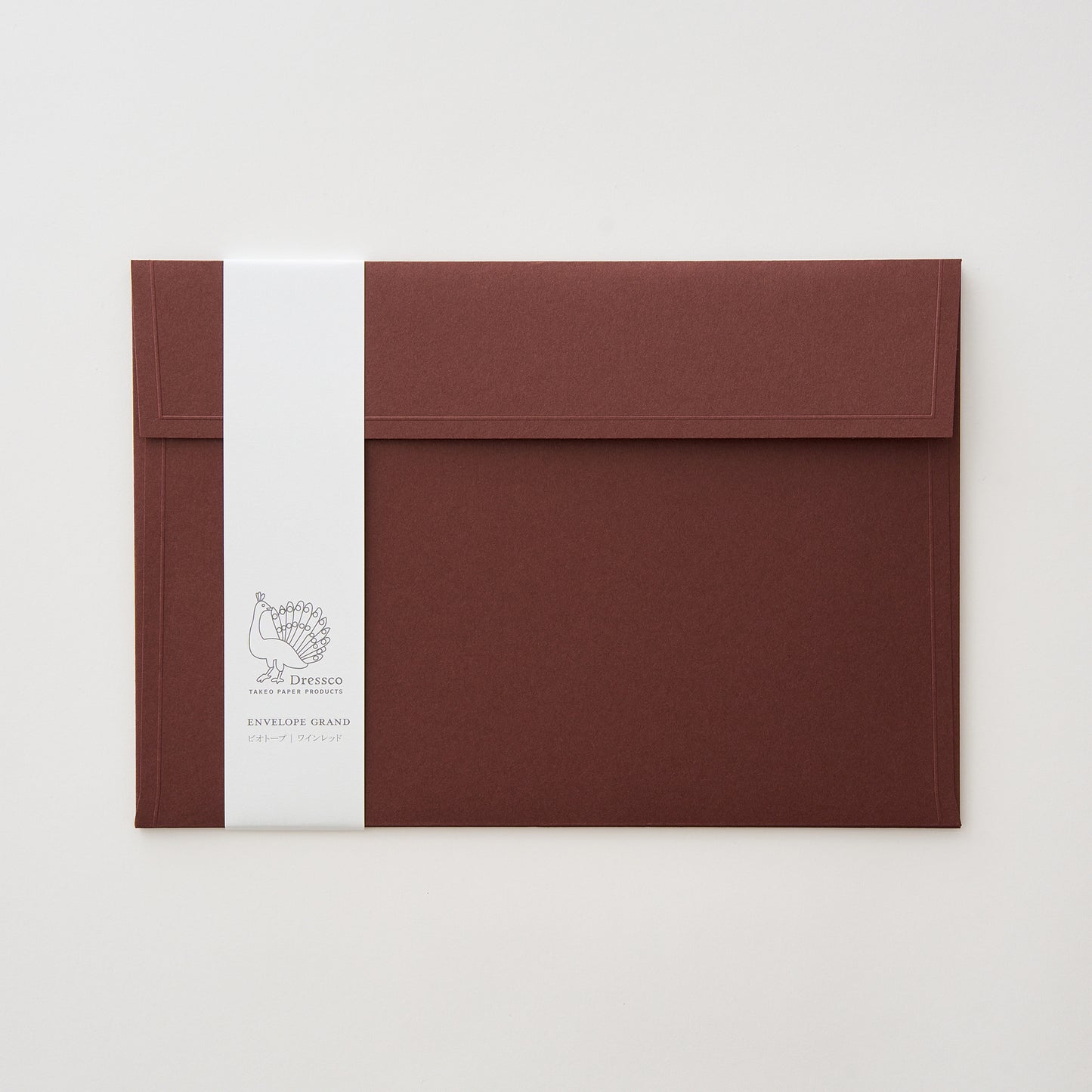 Dressco エンベロープ グランド ワインレッド 3枚