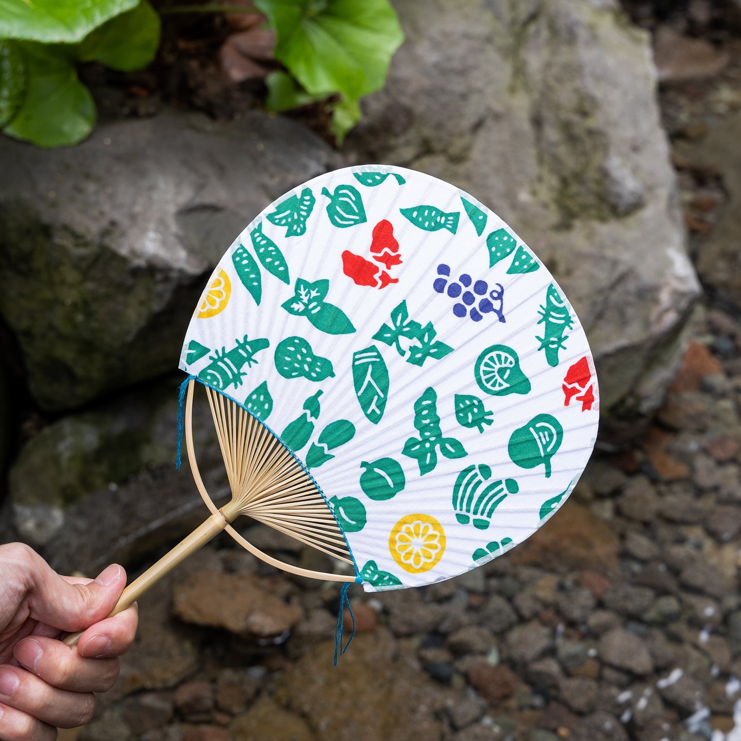 布うちわ 野菜と果物