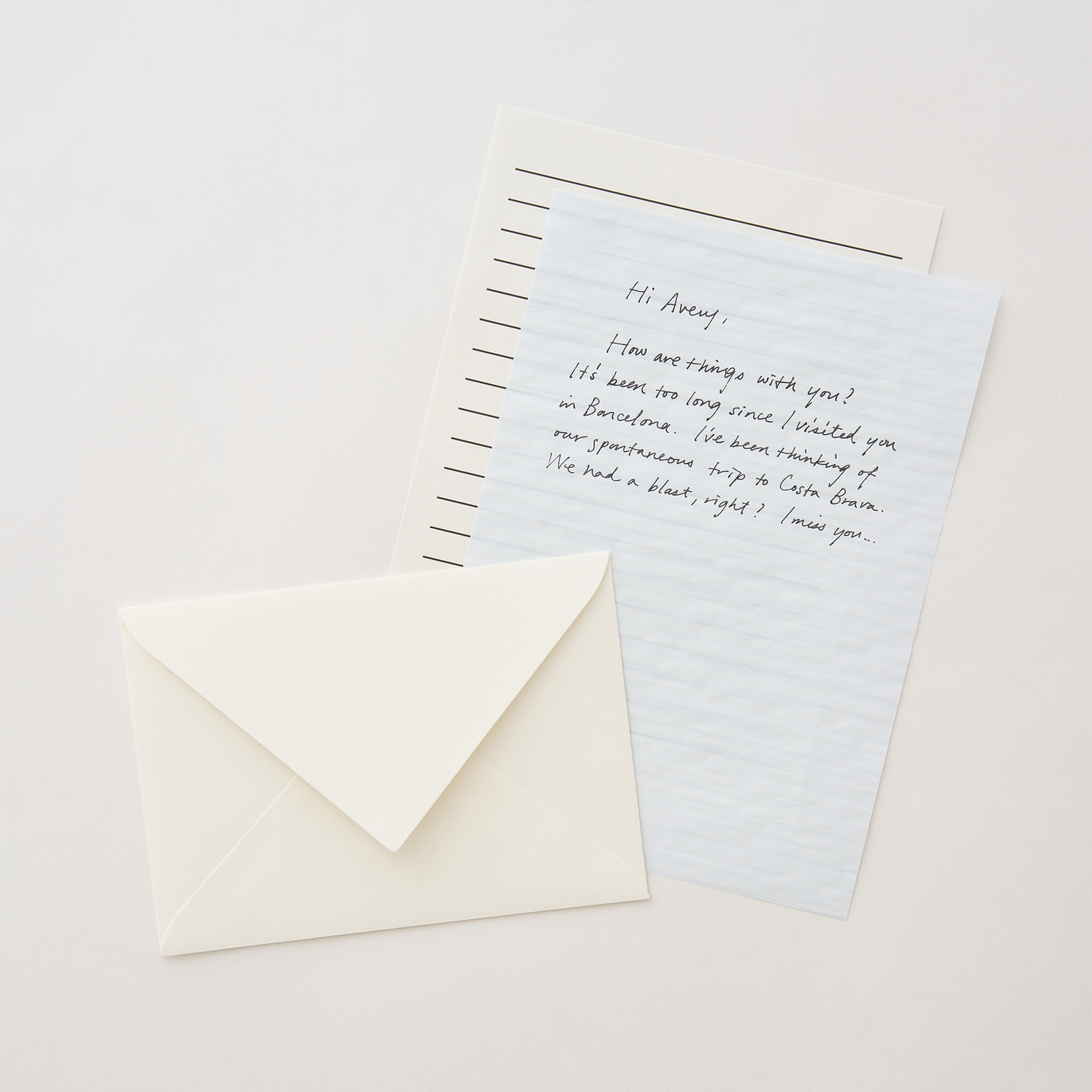 Dressco オニオンスキンレターセット ペールブルー