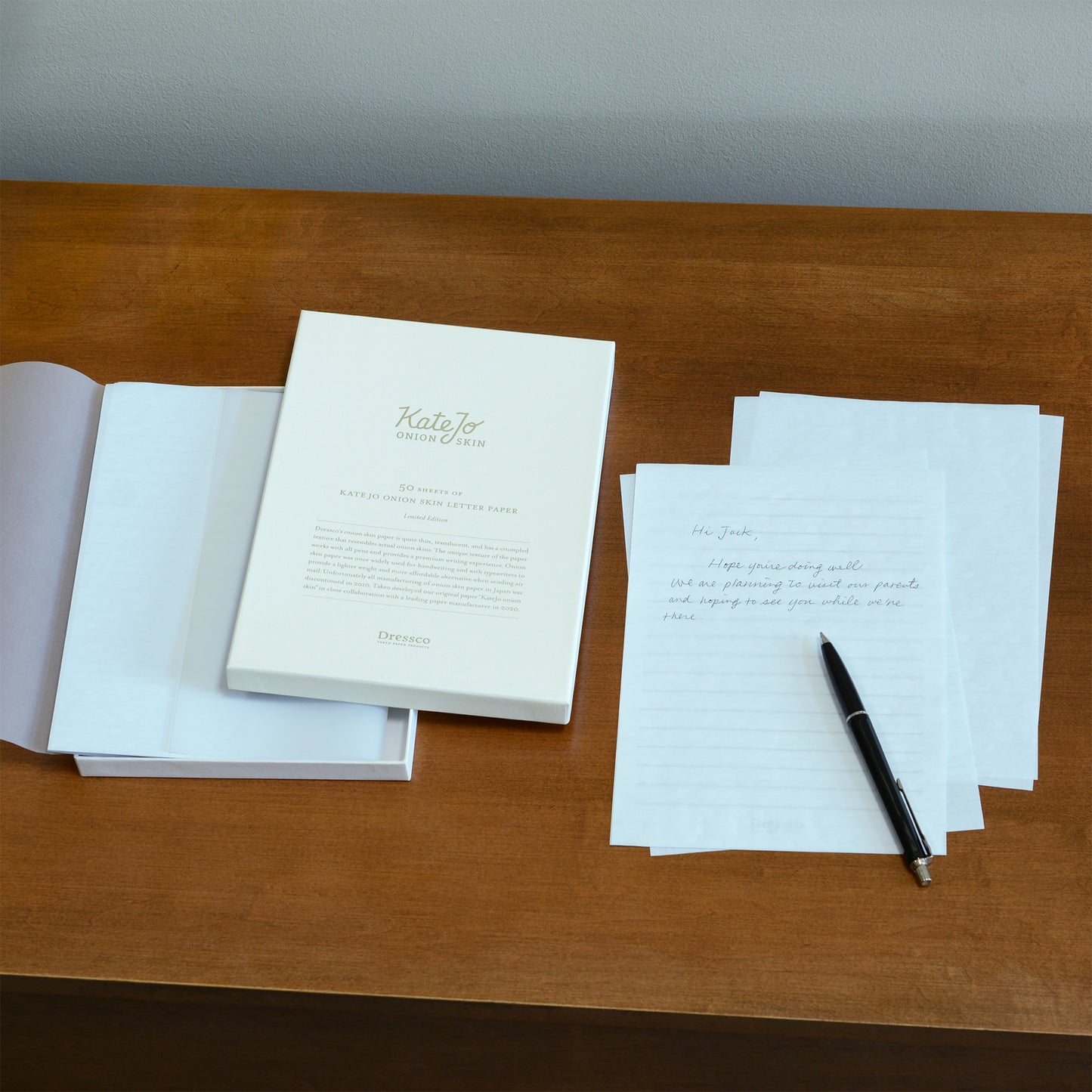 Dressco オニオンスキンレター ボックス ペールブルー