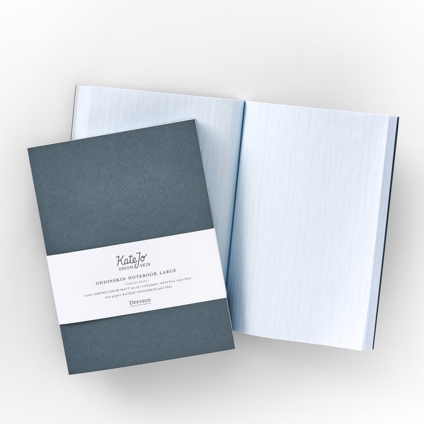 Dressco オニオンスキンノートブック ラージ ダスティブルー 限定品
