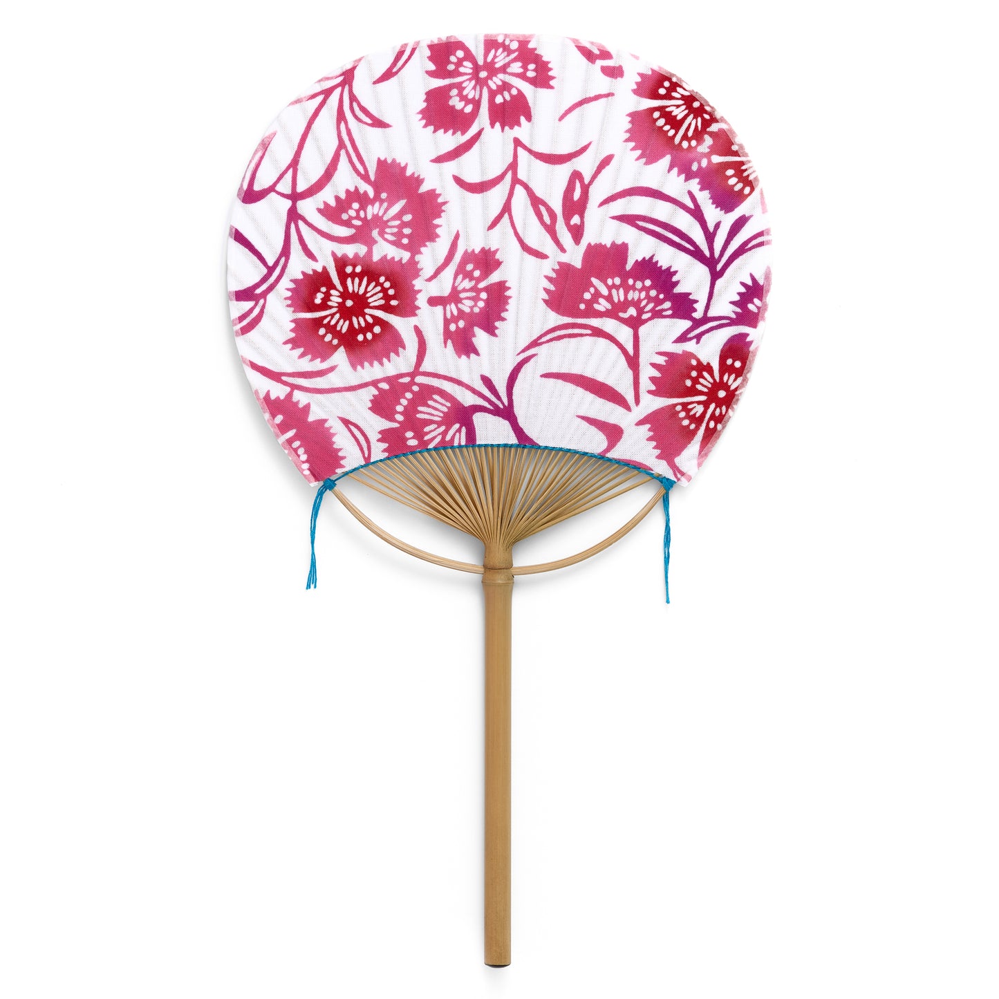 布うちわ 撫子 白