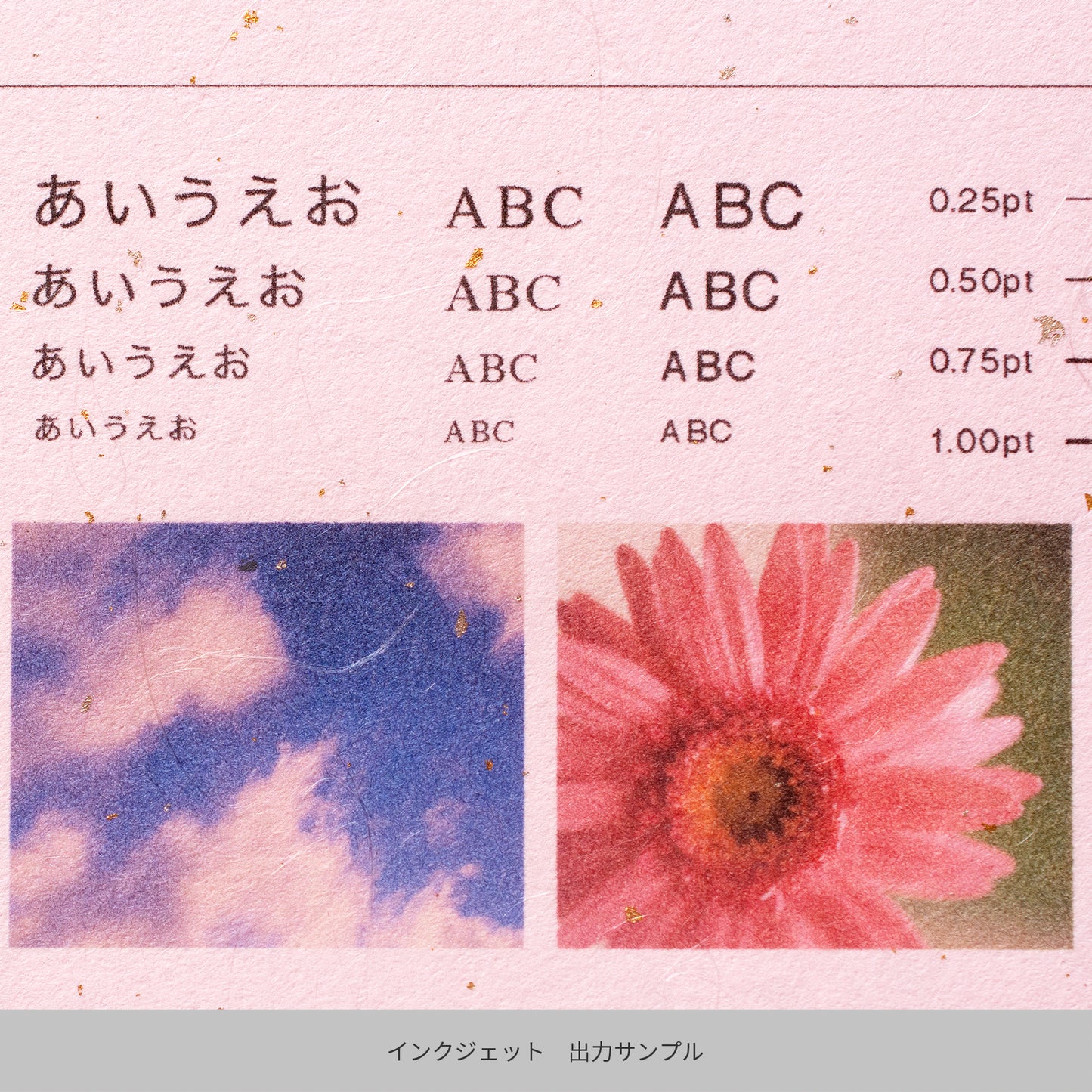 心づく紙 金銀砂子入り雲龍 桃 A4 10枚