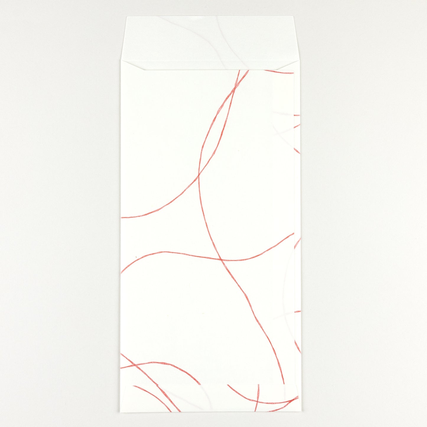 デザイン封筒 長3 てまり 朱