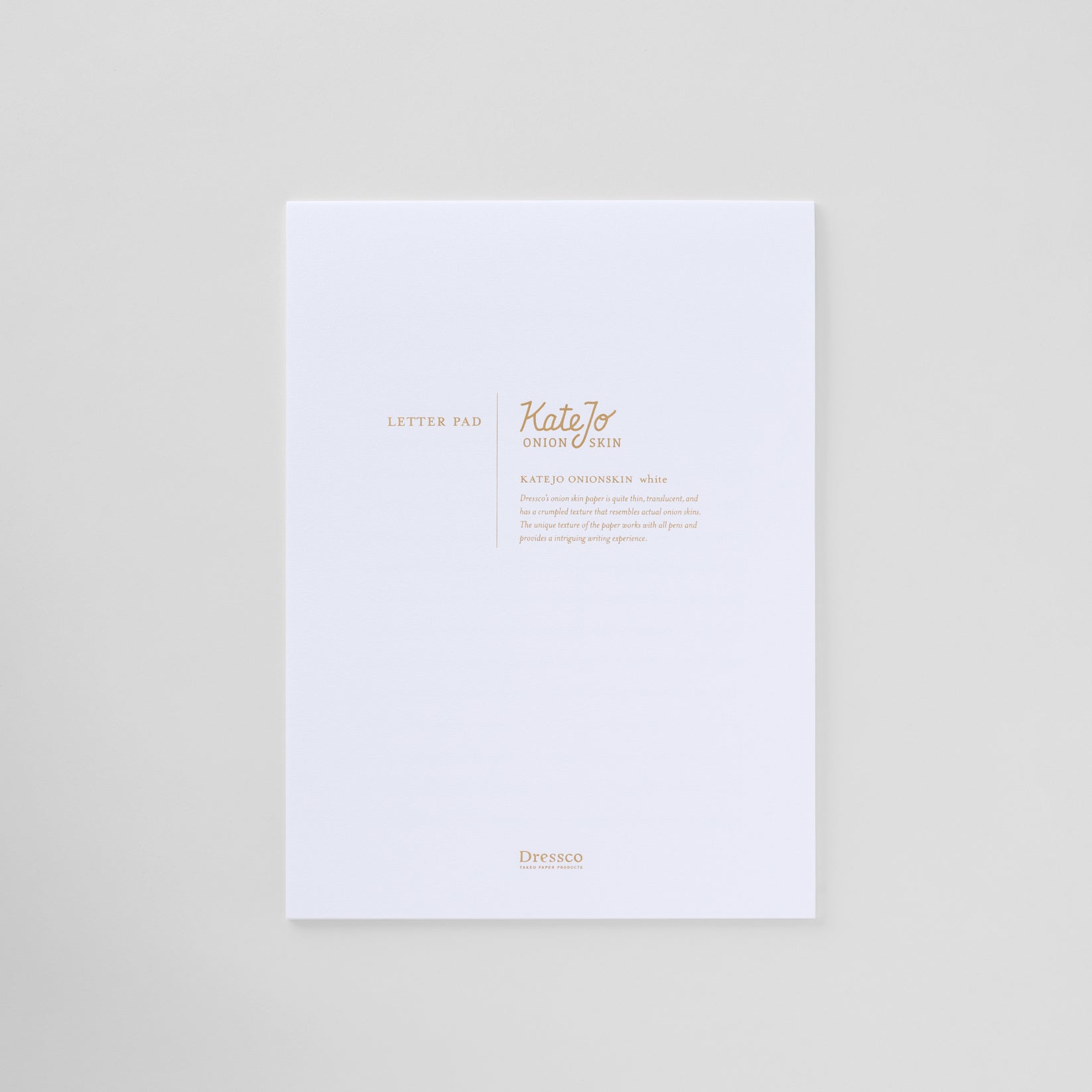 TAKEO PAPER Dressco Letter Pad - Kate Jo Onion Skin White