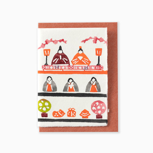 型染メッセージカード M180　雛壇