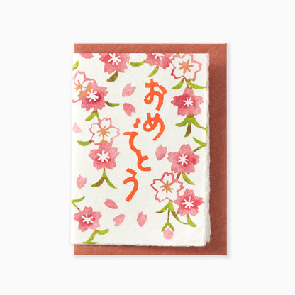 型染メッセージカード M223 しだれ桜