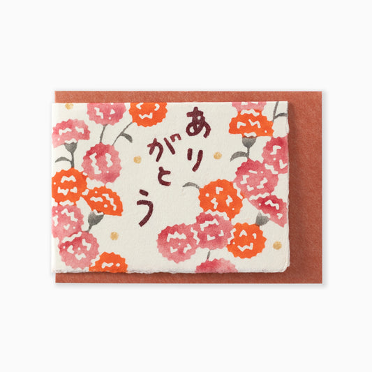 型染メッセージカード M240　カーネーション